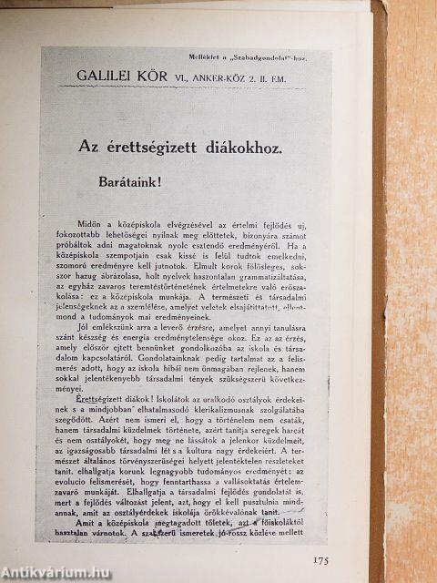 A Galilei Kör megalakulása