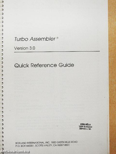 Turbo Assembler - Version 3.0