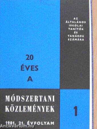 Módszertani Közlemények 1981/1-5.