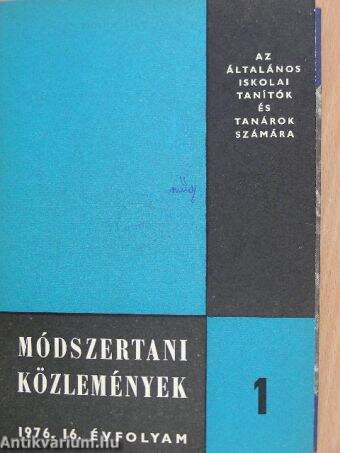 Módszertani Közlemények 1976/1-5.