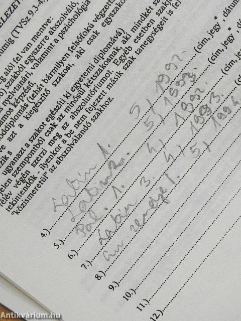 Tanulmányi kalauz az 1993/94 tanévre