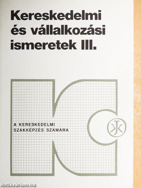Kereskedelmi és vállalkozási ismeretek III/2.