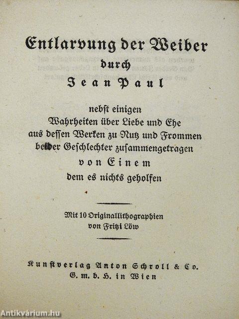 Entlarvung der Weiber durch Jean Paul (gótbetűs)