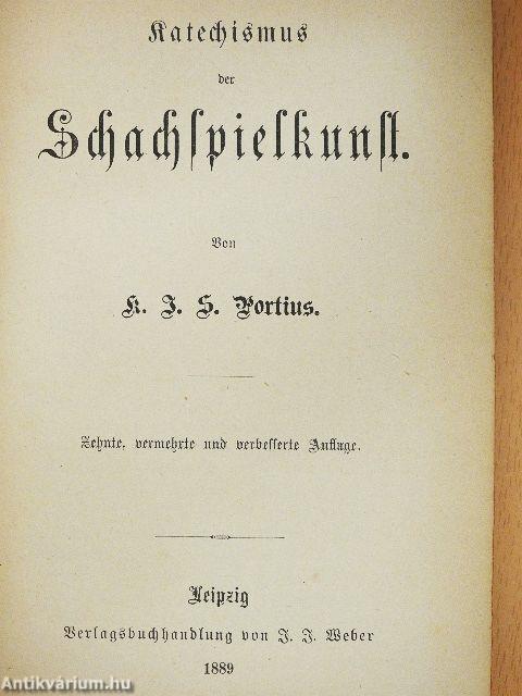 Katechismus Der Schachspielkunst (gótbetűs)