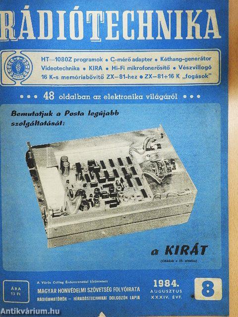 Rádiótechnika 1984. augusztus