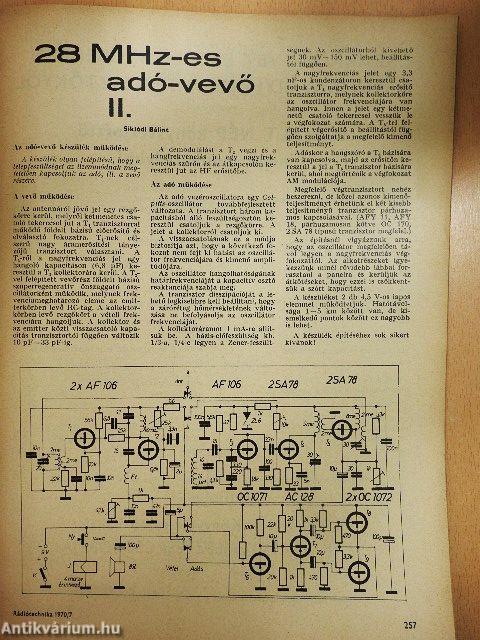 Rádiótechnika 1970. július