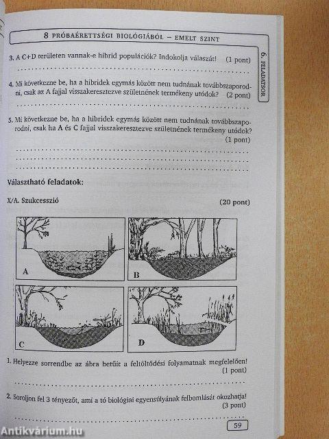 8 próbaérettségi biológiából