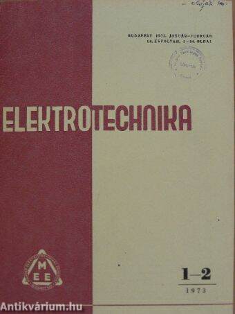 Elektrotechnika 1973. január-december