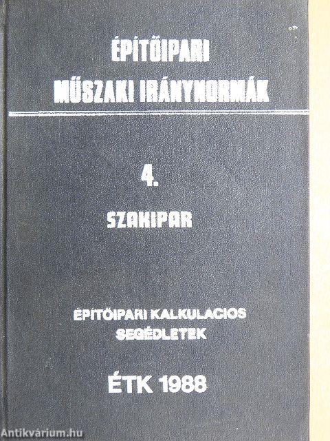 Építőipari műszaki iránynormák 4.