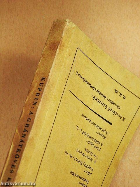 A gránátköves karperec