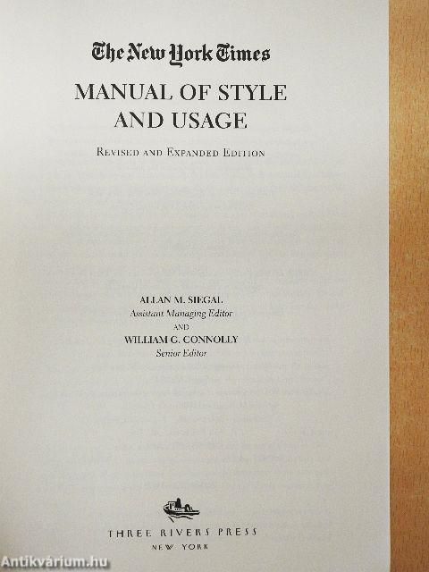 Manual of Style and Usage