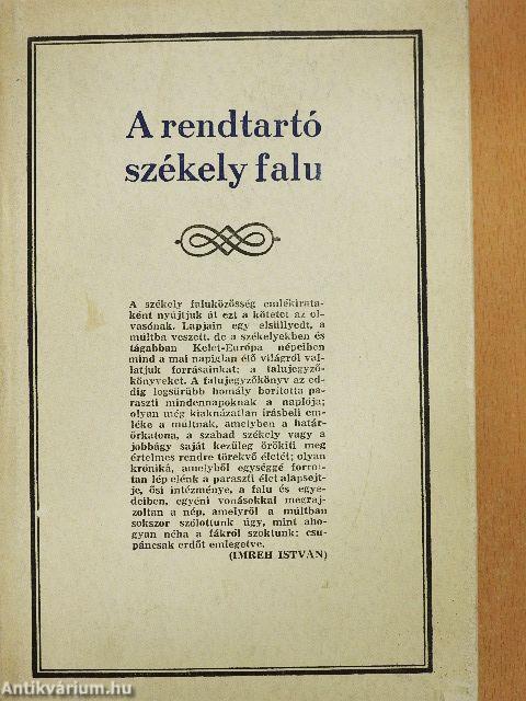 A rendtartó székely falu
