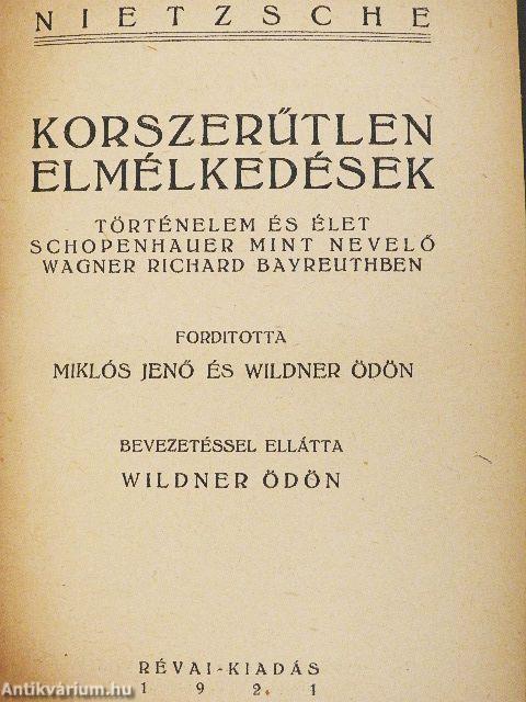 Korszerűtlen elmélkedések
