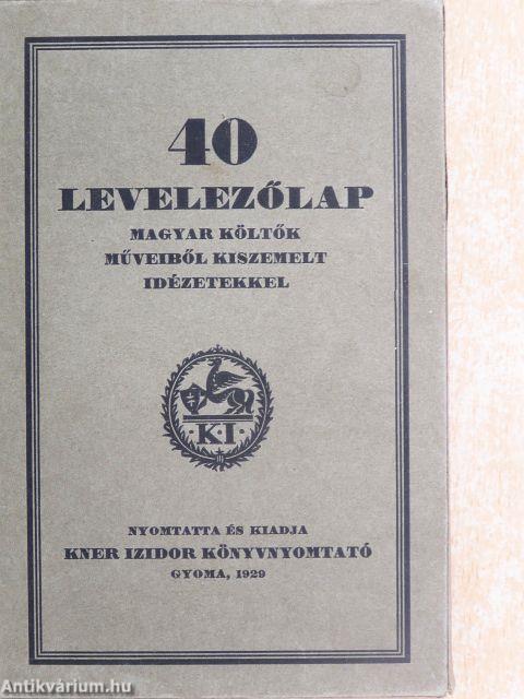 40 levelezőlap (nem teljes)