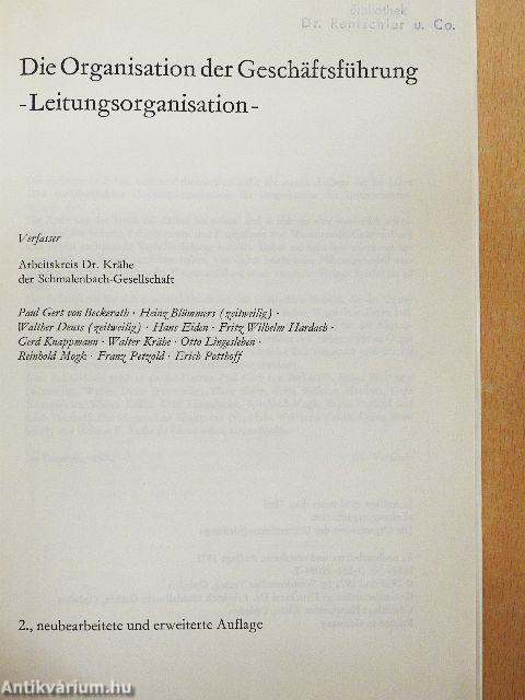 Die Organisation der Geschäftsführung