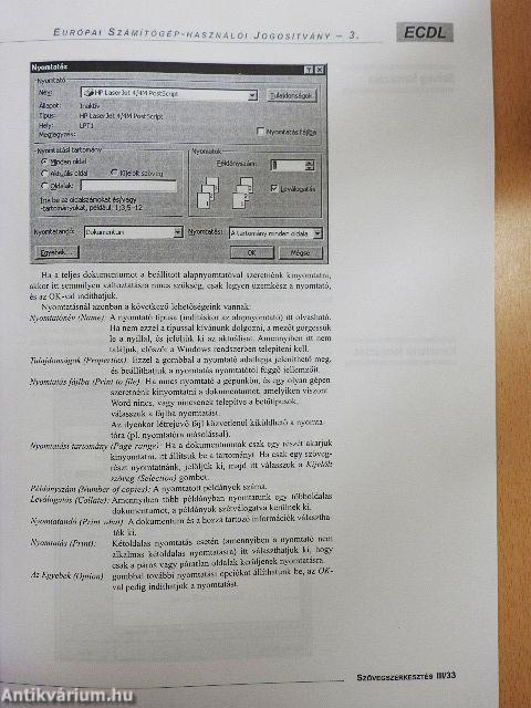 ECDL tankönyv 3.