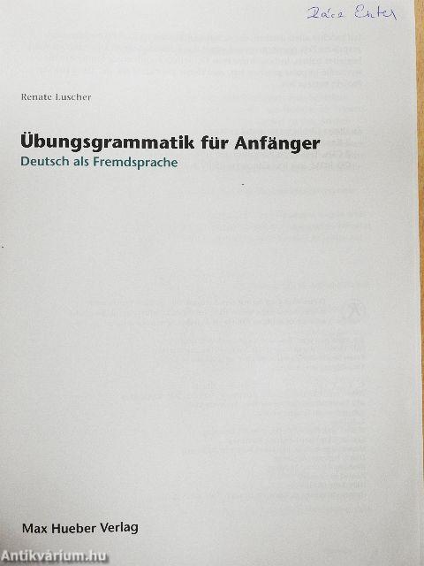 Übungsgrammatik für Anfänger