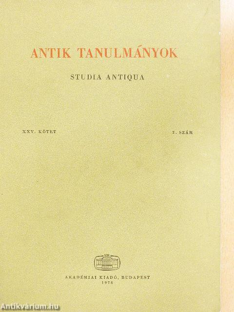 Antik tanulmányok 1978/2.