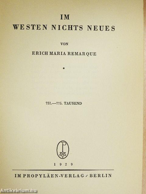 Im Westen nichts Neues