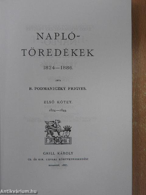 Naplótöredékek 1824-1886 I.