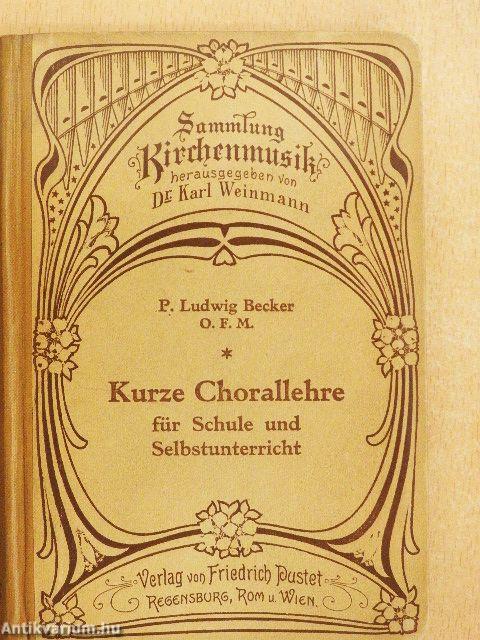 Kurze Chorallehre für Schule und Selbstunterricht