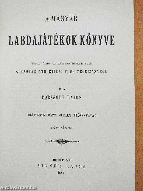 A magyar labdajátékok könyve