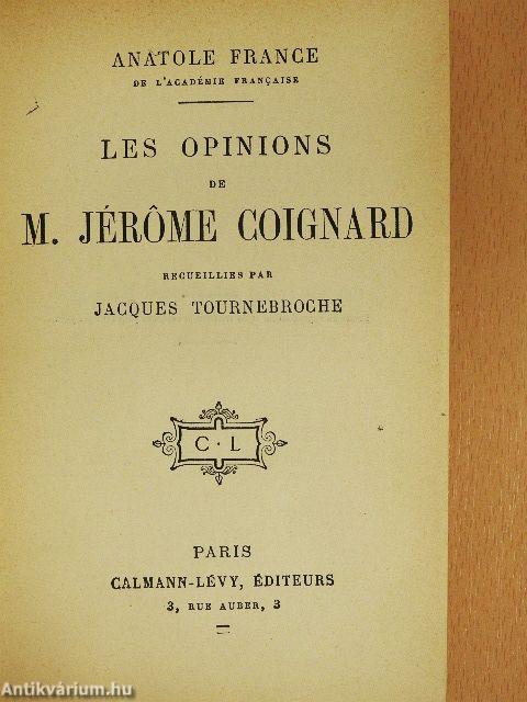 Les opinions de M. Jérome Coignard