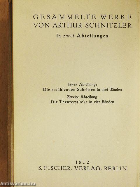 Erzählende Schriften von Arthur Schnitzler II.