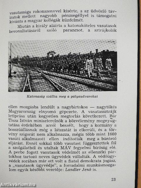 A magyar vasutas munkásmozgalom történetének vázlata