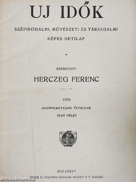 Uj Idők 1926. január-június (fél évfolyam)