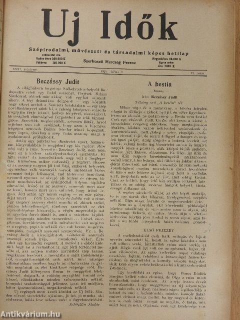 Uj Idők 1925. (nem teljes évfolyam)