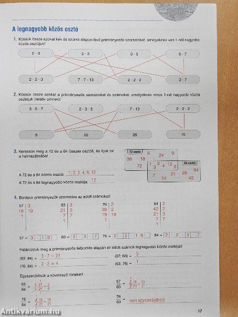 Sokszínű matematika munkafüzet 6. - Megoldások