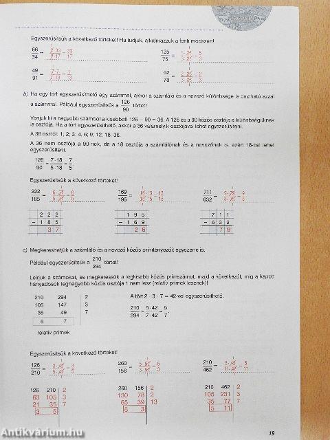 Sokszínű matematika munkafüzet 6. - Megoldások