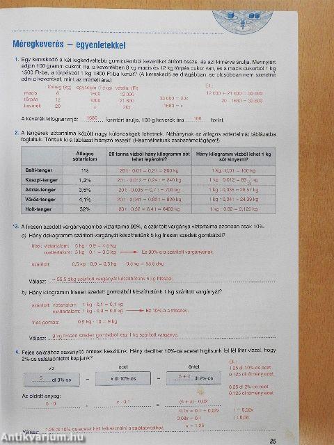 Sokszínű matematika munkafüzet 8. - Megoldások