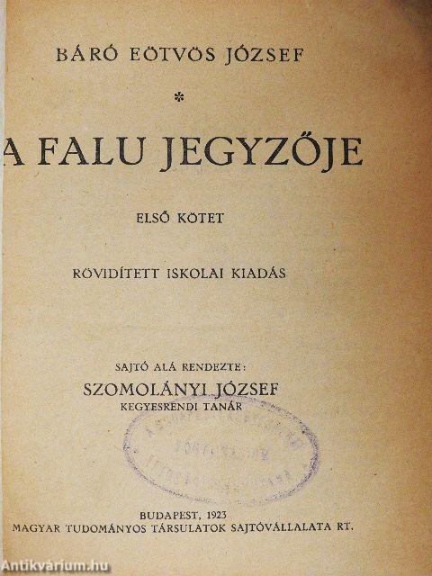 A falu jegyzője I-II.