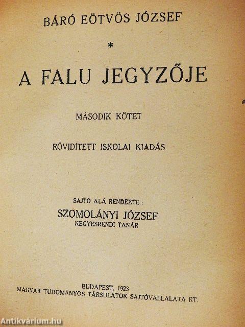 A falu jegyzője I-II.