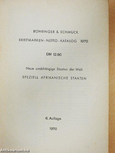 Böhringer & Schmuck Briefmarken-Netto-Katalog 1970