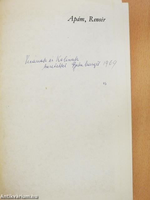 Apám, Renoir (dedikált példány)