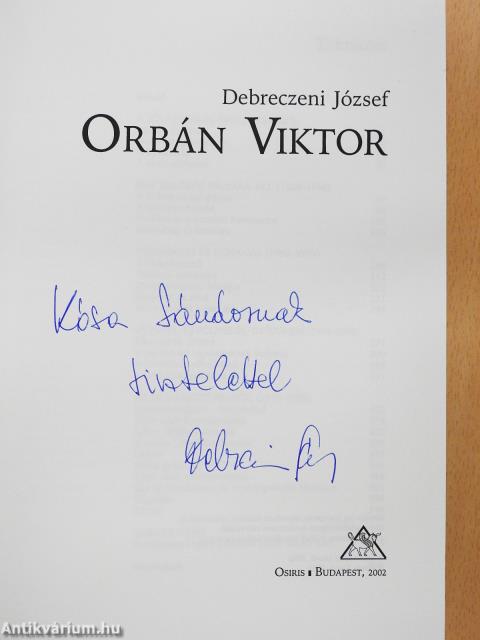 Orbán Viktor (dedikált példány)