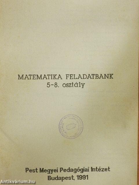 Matematika feladatbank 5-8.