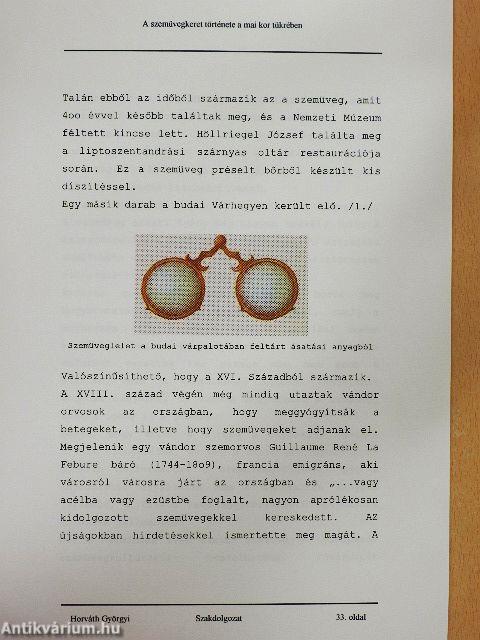 A szemüvegkeret története a mai kor tükrében