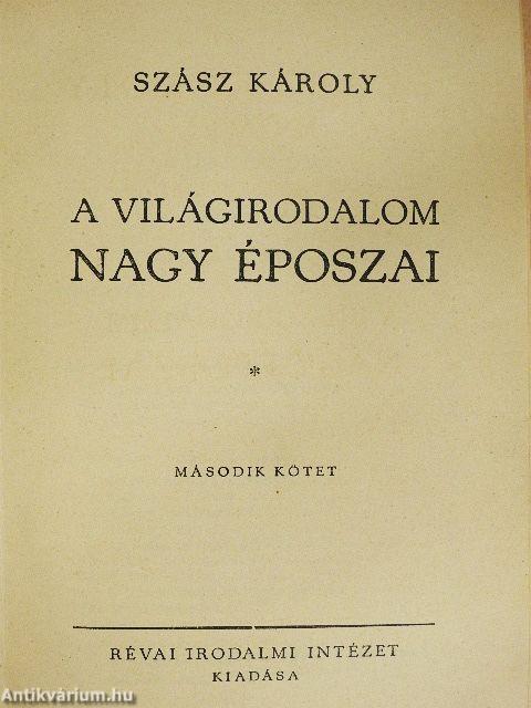 A világirodalom nagy époszai II.