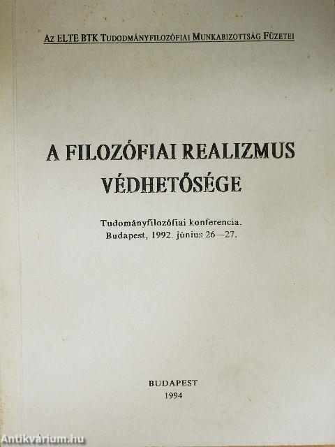 A filozófiai realizmus védhetősége