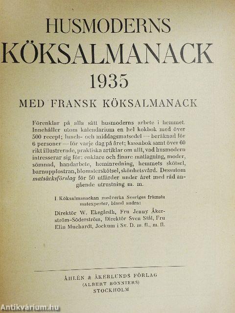 Husmoderns köksalmanack 1935