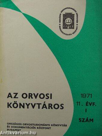 Az Orvosi Könyvtáros 1971/1.