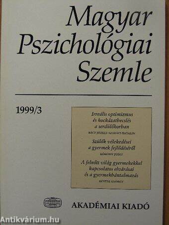 Magyar Pszichológiai Szemle 1999/3.