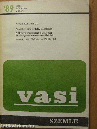 Vasi Szemle 1989/2.