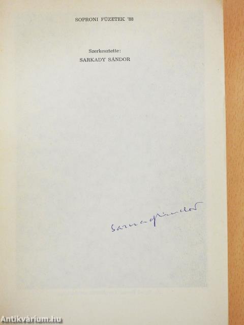 Soproni füzetek '88 (aláírt példány)