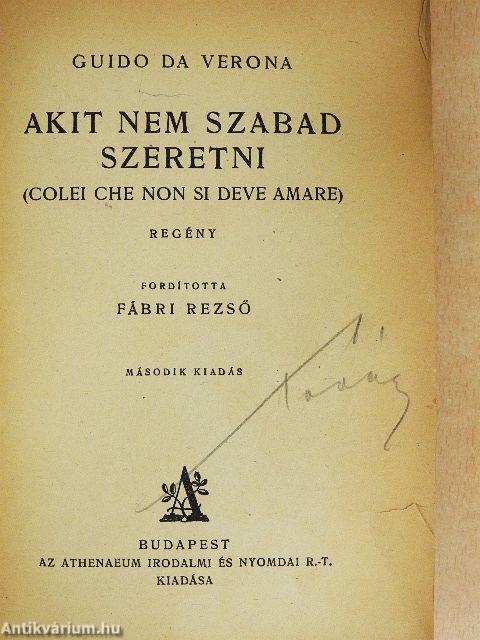 Akit nem szabad szeretni