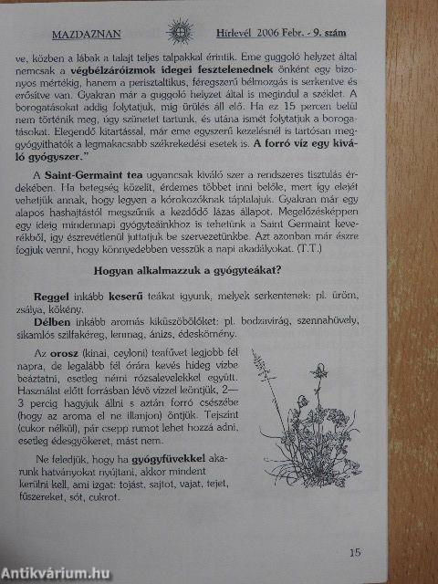 Mazdaznan Hírlevél 2006. február